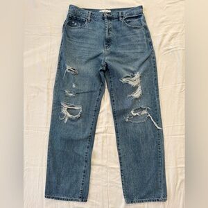 KanCan Women's Distressed Blue Jeans